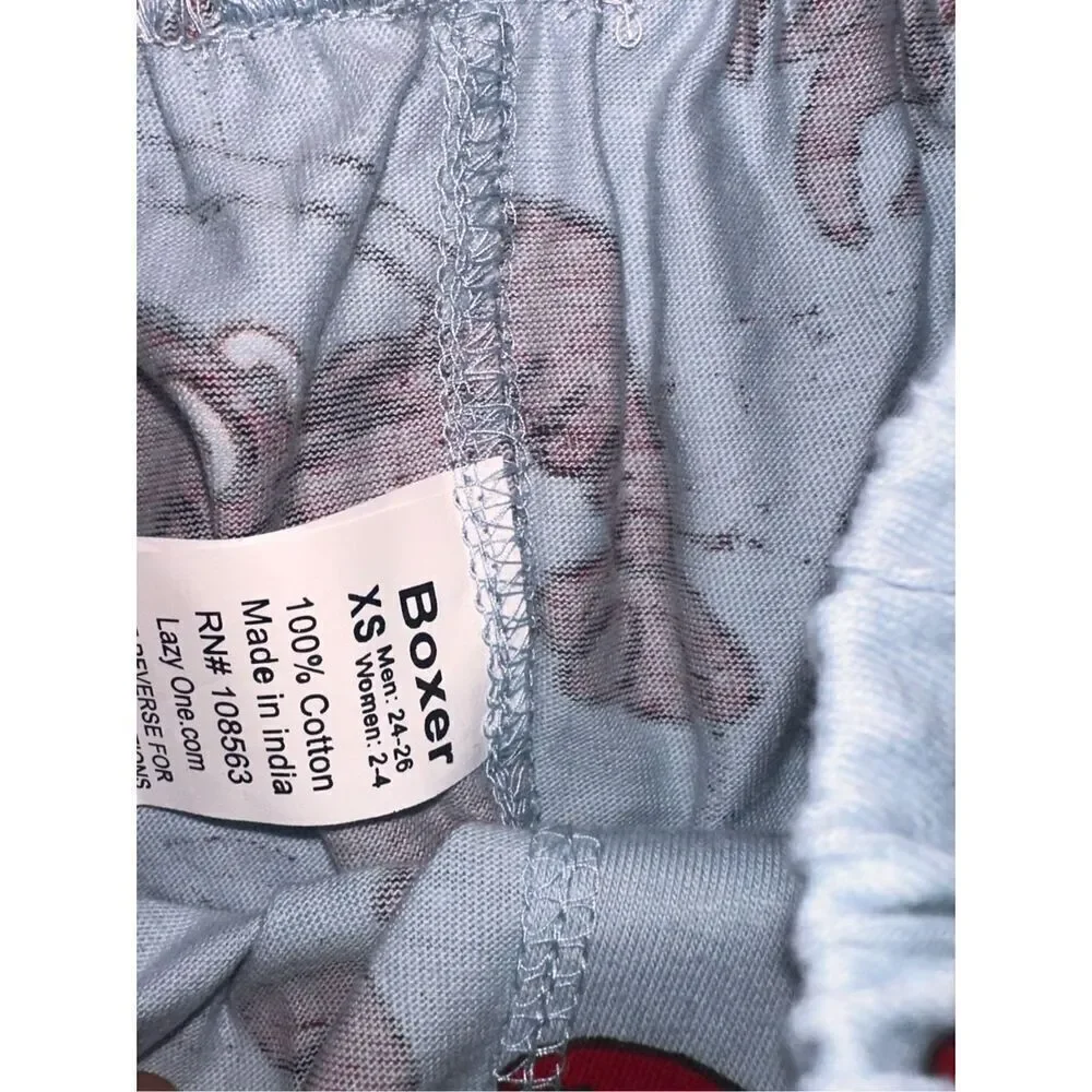 NEW WITH TAGS BUNDLE OF TWO unisex Lazy One Boxers size XS BLUE AND RED men (24-